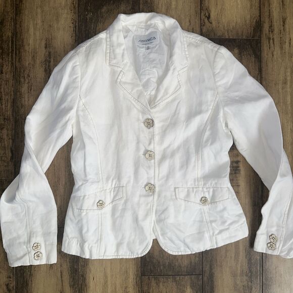 simonetta girls white blazer Size 10
